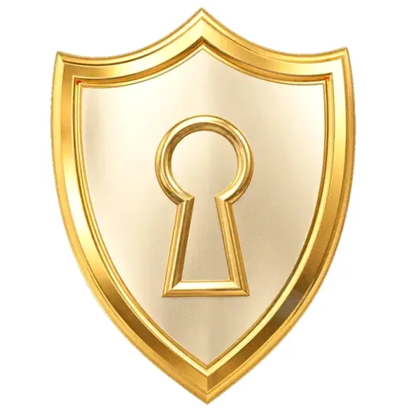 Shield with keyhole — Yukon Gold