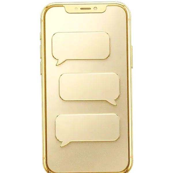 Smartphone with chat bubbles — Yukon Gold