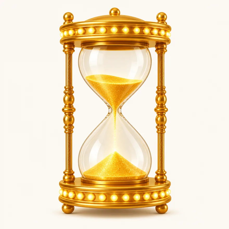 Ornate hourglass — Yukon Gold