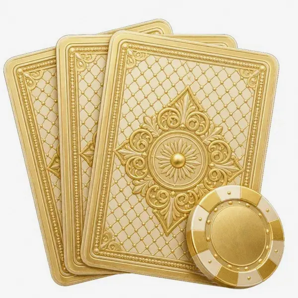 Playing cards and chip — Yukon Gold