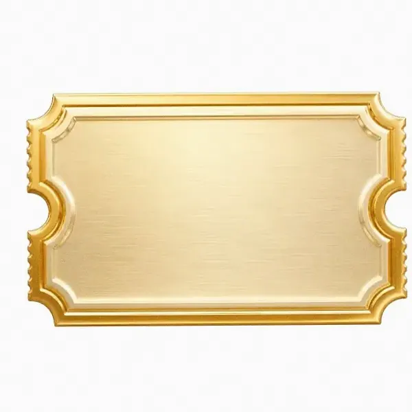 Blank ticket plaque — Yukon Gold