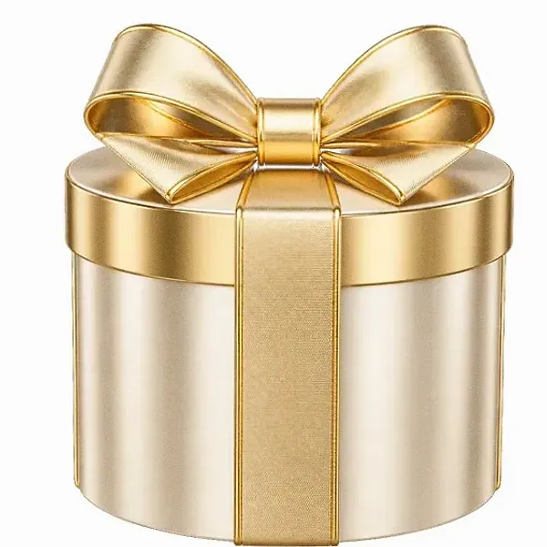 Round gift box — Yukon Gold
