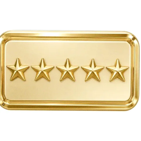 Five-star rating plaque — Yukon Gold