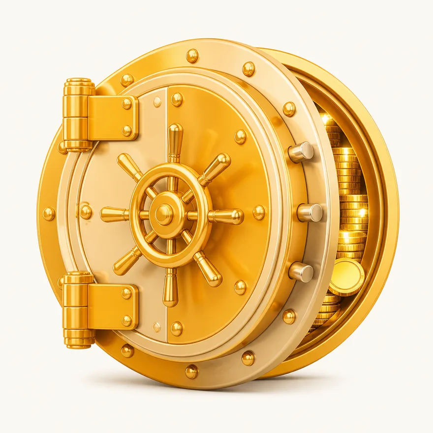 Round bank vault — Yukon Gold