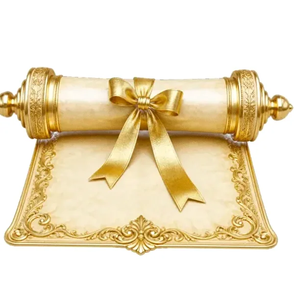 Decorated parchment scroll — Yukon Gold