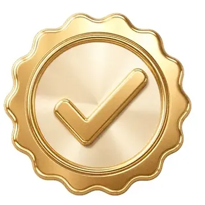 Checkmark badge — Yukon Gold