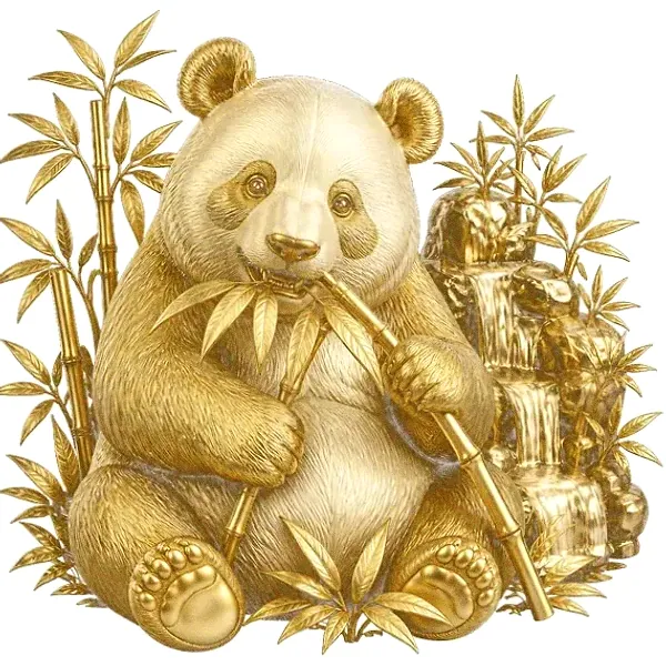 Panda eating bamboo — Yukon Gold